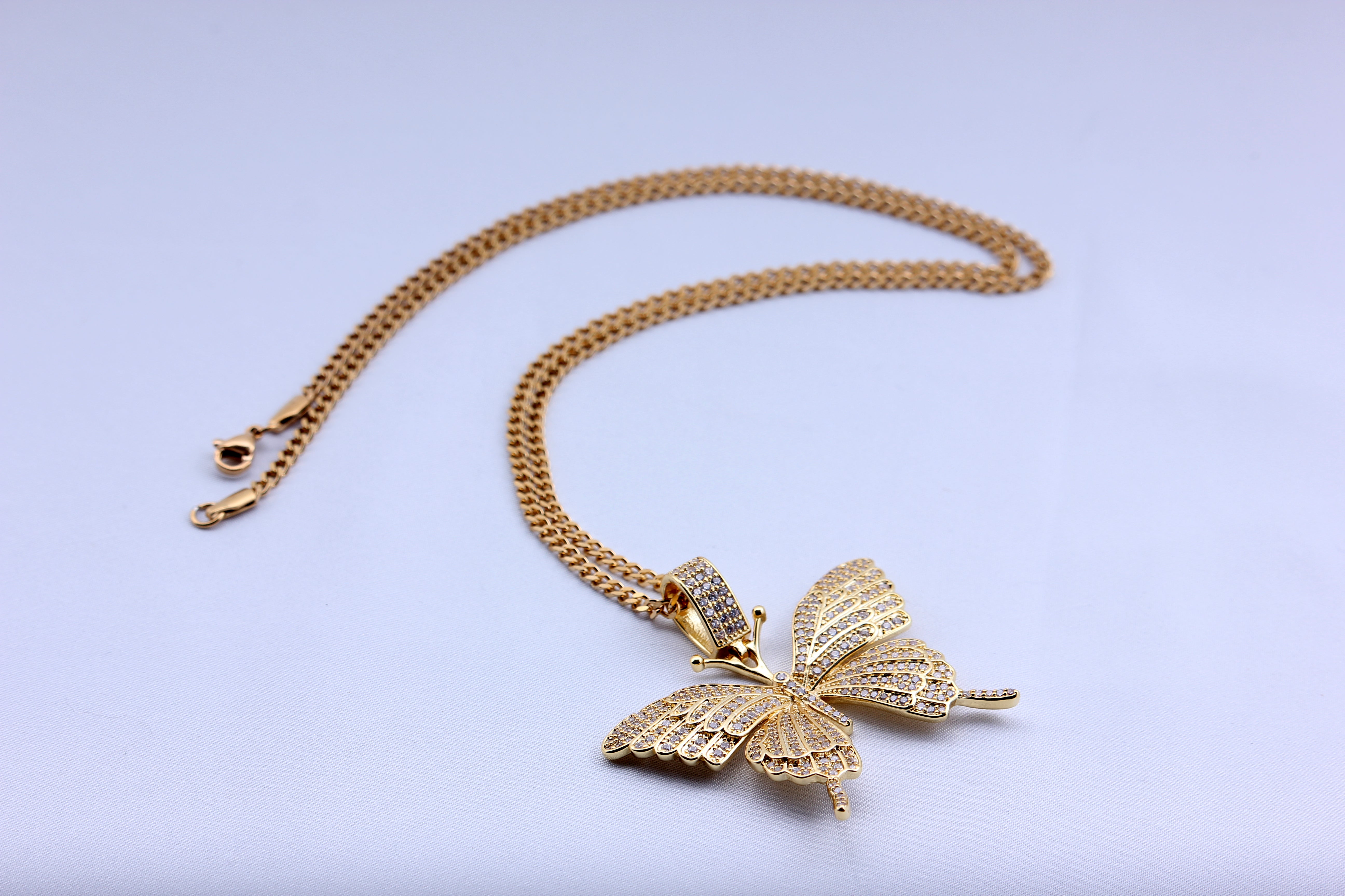 Canary Butterfly  Necklace